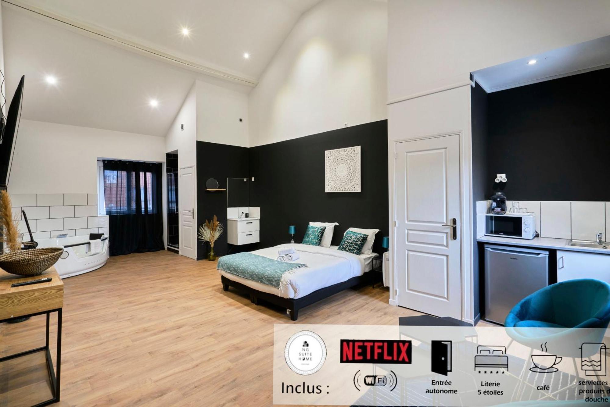 Ferienwohnung Ng Prestige - Lille L Roubaix Trichon - Balneo - Netflix - Wifi Exterior foto
